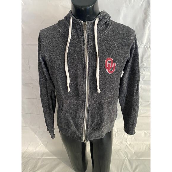 Oklahoma OU Sooners Full Zip Hooded  Jacket By Royce Apparel | Women’s LARGE EUC - Picture 1 of 7